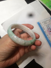Load image into Gallery viewer, 51.5mm Certified Type A 100% Natural sunny green oval Jadeite Jade bangle AZ131-4139
