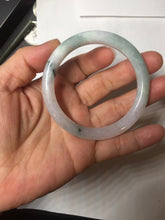 Load image into Gallery viewer, 53.3mm Certified Type A 100% Natural light green purple with green floating flowers round cut Jadeite bangle PB169-4722