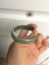 Load image into Gallery viewer, 51.6mm certified Type A 100% Natural oily dark green thin style Jadeite jade bangle M87-2820