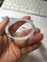 Load image into Gallery viewer, 49.5mm Certified Type A 100% Natural icy watery light green purple Jadeite Jade bangle PA73-6337