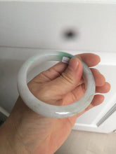 Load image into Gallery viewer, 56.4mm certificated Type A 100% Natural sunny green/white Jadeite Jade bangle Z130-2353
