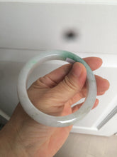 Load image into Gallery viewer, 56.4mm certificated Type A 100% Natural sunny green/white Jadeite Jade bangle Z130-2353