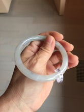 Load image into Gallery viewer, 58mm certified Type A 100% Natural white light green purple gray slim round cut Jadeite Jade bangle PB252-3720