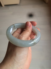 Load image into Gallery viewer, 55.9mm Certified Type A 100% Natural Icy watery white/gray/clear Jadeite Jade bangle BG20-5830