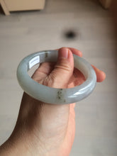 Load image into Gallery viewer, 55.9mm Certified Type A 100% Natural Icy watery white/gray/clear Jadeite Jade bangle BG20-5830