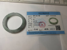 Load image into Gallery viewer, 55.5mm Certified Type A 100% Natural light green with carved Ancient Coin, Auspicious Cloud, and Lingzhi Jadeite Jade bangle PA75-6260