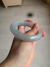 Load image into Gallery viewer, 55.9mm Certified Type A 100% Natural Icy watery white/gray/clear Jadeite Jade bangle BG20-5830