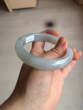 Load image into Gallery viewer, 55.9mm Certified Type A 100% Natural Icy watery white/gray/clear Jadeite Jade bangle BG20-5830