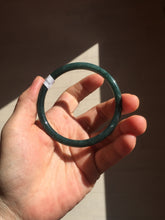 Load image into Gallery viewer, 58.8mm Certified Type A 100% Natural light green/blue/gray Guatemala slim round cut Jadeite bangle BP210-1021