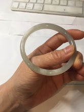 Load image into Gallery viewer, 58.8mm Certified 100% Natural light yellow/gray/pale pink slim nephrite jade bangle HN71-9076