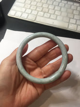 Load image into Gallery viewer, 64mm Certified Type A 100% Natural light green white round cut Jadeite Jade bangle BH93-(1935)