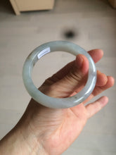Load image into Gallery viewer, 55.9mm Certified Type A 100% Natural Icy watery white/gray/clear Jadeite Jade bangle BG20-5830