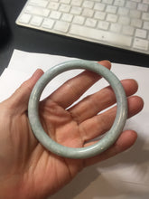 Load image into Gallery viewer, 64mm Certified Type A 100% Natural light green white round cut Jadeite Jade bangle BH93-(1935)