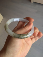 Load image into Gallery viewer, 57.3mm Certified Type A 100% Natural icy watery white purple black brown Jadeite Jade bangle BL74-7052