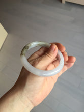 Load image into Gallery viewer, 57.3mm Certified Type A 100% Natural icy watery white purple black brown Jadeite Jade bangle BL74-7052