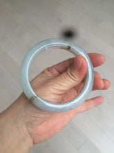 Load image into Gallery viewer, 55.9mm Certified Type A 100% Natural Icy watery white/gray/clear Jadeite Jade bangle BG20-5830
