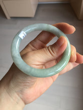 Load image into Gallery viewer, 54.8mm certified natural 100% natural Type A light green round cut jadeite jade bangle BP2-4990