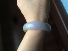 Load image into Gallery viewer, 47mm 100% natural Type A sunny green purple yellow brown oval jadeite bangle PD15