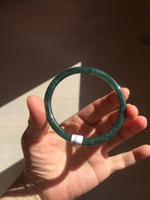 Load image into Gallery viewer, 59.8mm Certified Type A 100% Natural light green/blue/gray Guatemala slim round cut Jadeite bangle BP208-1019