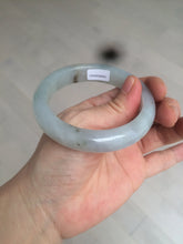 Load image into Gallery viewer, 55.9mm Certified Type A 100% Natural Icy watery white/gray/clear Jadeite Jade bangle BG20-5830