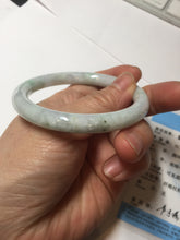 Load image into Gallery viewer, 53.8mm certified 100% natural Type A light green purple brown round cut jadeite jade bangle BS107-2542