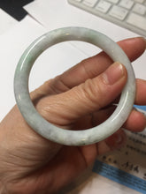 Load image into Gallery viewer, 53.8mm certified 100% natural Type A light green purple brown round cut jadeite jade bangle BS107-2542