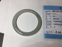 Load image into Gallery viewer, 52.3mm certified 100% natural Type A icy watery light green/purple/gray slim round cut jadeite jade bangle BL110-9439