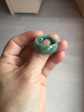 Load image into Gallery viewer, Size 12 1/2 100% natural type A oily dark green broad jadeite jade band ring thumb ring PC2466