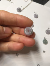 Load image into Gallery viewer, 10.5mm Type A 100% Natural purple green gray Jadeite Safety Guardian Button donuts pendant group PH121 Add on item