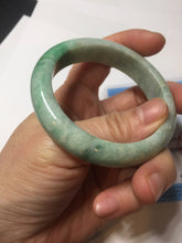 Load image into Gallery viewer, 51.5mm certified Type A 100% Natural sunny green purple oval Jadeite Jade bangle BS29-4436