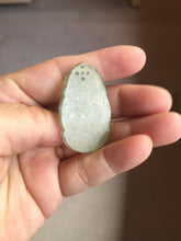 Load image into Gallery viewer, Type A 100% Natural Light Green gray (淡油冰) Good Luck & Bright Beginning Rooster Jadeite Jade Pendant PC237