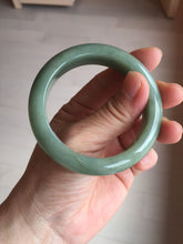 Load image into Gallery viewer, 52mm certified natural 100% natural Type A summer leave green jadeite jade bangle AA86-4910