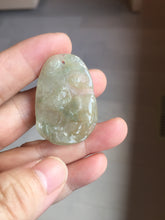 Load image into Gallery viewer, Type A 100% Natural Light Green-Gray (淡油冰) Jadeite Jade Ox Pendant | Strength, Prosperity & Steady Success Charm PC238