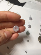 Load image into Gallery viewer, 10.5mm Type A 100% Natural purple green gray Jadeite Safety Guardian Button donuts pendant group PH121 Add on item