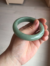 Load image into Gallery viewer, 52mm certified natural 100% natural Type A summer leave green jadeite jade bangle AA86-4910