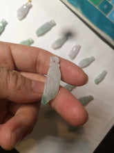 Load image into Gallery viewer, 100% natural type A icy watery sunny green/purple a pearl in my palm (apple of my eye, 掌上明珠) Jadeite jade bead AQ72