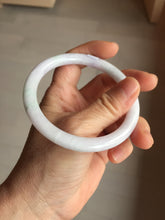 Load image into Gallery viewer, 59.5mm certified Type A 100% Natural light green purple white round cut Jadeite Jade bangle PB265-3197