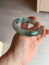Load image into Gallery viewer, Shopify only 52.9mm Certified Type A 100% Natural green flying flowers Jadeite Jade bangle BF124-8563