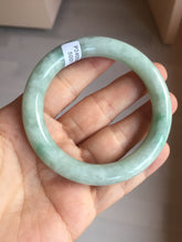 Load image into Gallery viewer, 53.3mm certified natural 100% natural Type A light green round cut jadeite jade bangle BP19-5001