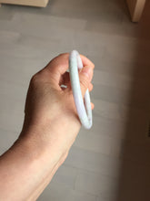 Load image into Gallery viewer, 59.5mm certified Type A 100% Natural light green purple white round cut Jadeite Jade bangle PB265-3197