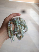 Load image into Gallery viewer, 7-7.6mm 100% natural type A green/white/yellow/brown jadeite jade beads bracelet AQ73