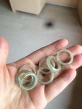 Load image into Gallery viewer, 16.1mm/size 5 1/2 100% natural type A icy watery dark green/light green/yellow/gray jadeite jade band ring BF35