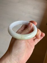 Load image into Gallery viewer, 54.5mm Certified 100% natural Type A sunny green/yellow/white jadeite jade bangle L148-5353