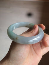 Load image into Gallery viewer, Reserved! Please don't order. 56.8mm certified type A 100% Natural icy watery green/white/brown/purple jadeite jade bangle Z127-4408