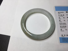 Load image into Gallery viewer, 53.8mm certified 100% natural Type A icy watery green brown purple jadeite jade bangle BL113-9438