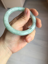 Load image into Gallery viewer, 53.3mm certified natural 100% natural Type A light green round cut jadeite jade bangle BP19-5001