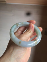 Load image into Gallery viewer, Reserved! Please don't order. 56.8mm certified type A 100% Natural icy watery green/white/brown/purple jadeite jade bangle Z127-4408