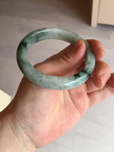 Load image into Gallery viewer, Shopify only 52.9mm Certified Type A 100% Natural green flying flowers Jadeite Jade bangle BF124-8563