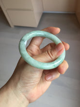 Load image into Gallery viewer, 53.3mm certified natural 100% natural Type A light green round cut jadeite jade bangle BP19-5001