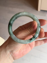 Load image into Gallery viewer, Shopify only 52.9mm Certified Type A 100% Natural green flying flowers Jadeite Jade bangle BF124-8563
